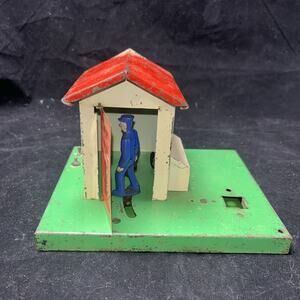 Lionel Trains Vintage Metal Crossing Guard House railroad Building Not Tested